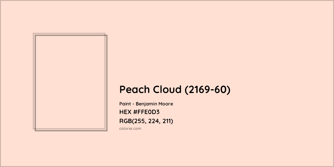 HEX #FFE0D3 Peach Cloud (2169-60) Paint Benjamin Moore - Color Code