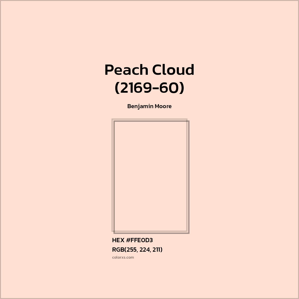 HEX #FFE0D3 Peach Cloud (2169-60) Paint Benjamin Moore - Color Code