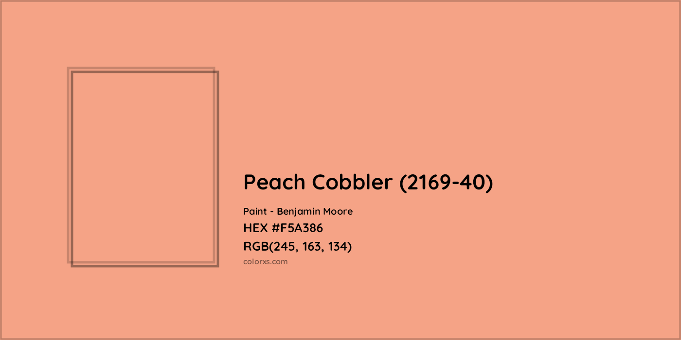 HEX #F5A386 Peach Cobbler (2169-40) Paint Benjamin Moore - Color Code