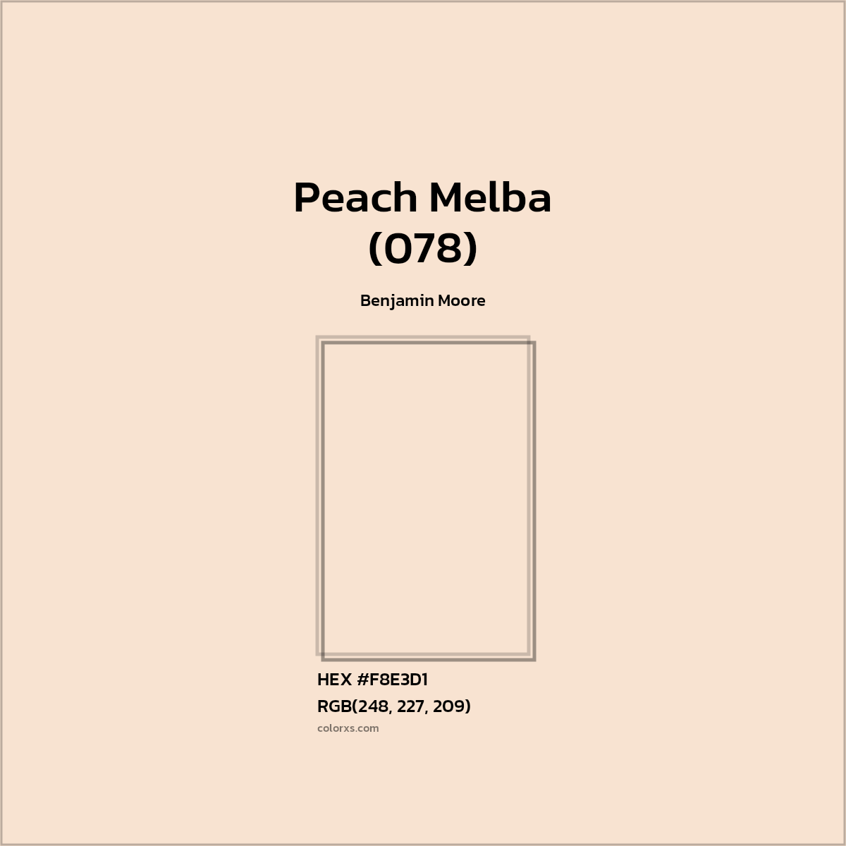 HEX #F8E3D1 Peach Melba (078) Paint Benjamin Moore - Color Code