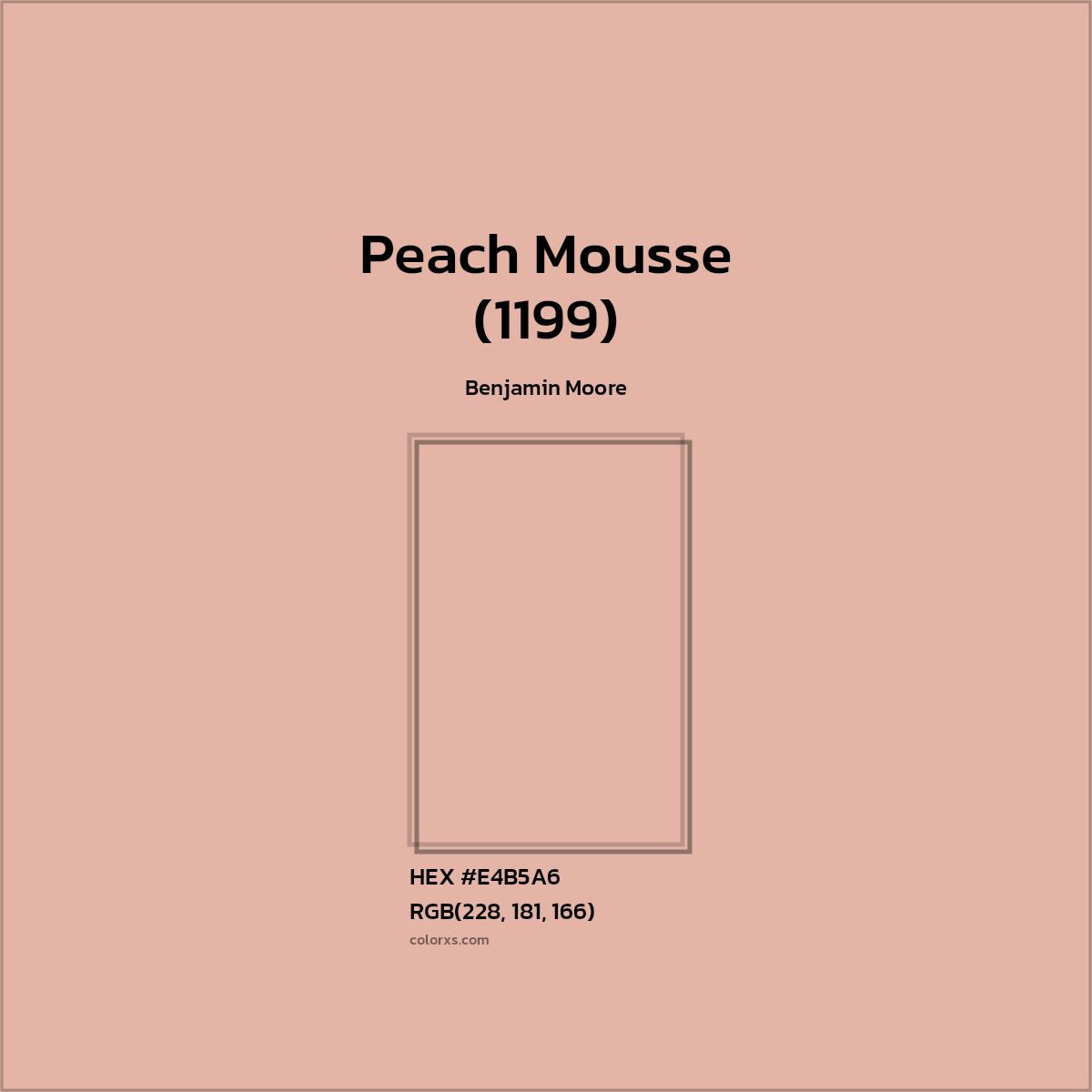 HEX #E4B5A6 Peach Mousse (1199) Paint Benjamin Moore - Color Code