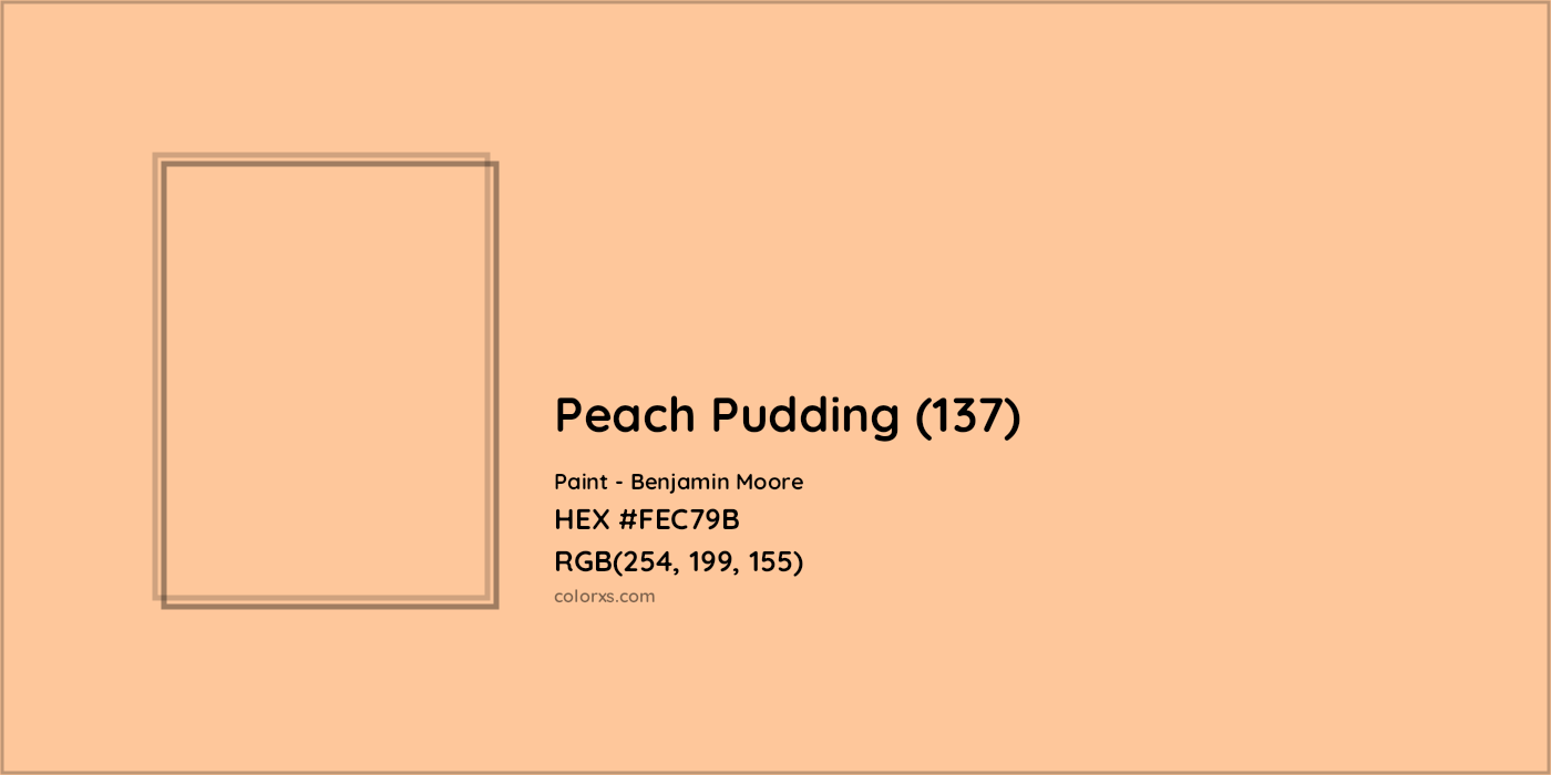 HEX #FEC79B Peach Pudding (137) Paint Benjamin Moore - Color Code