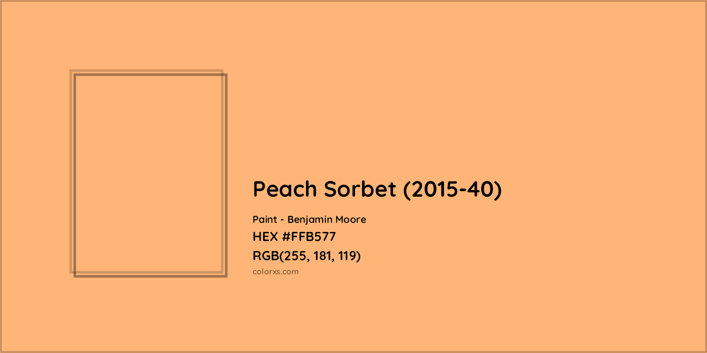 HEX #FFB577 Peach Sorbet (2015-40) Paint Benjamin Moore - Color Code