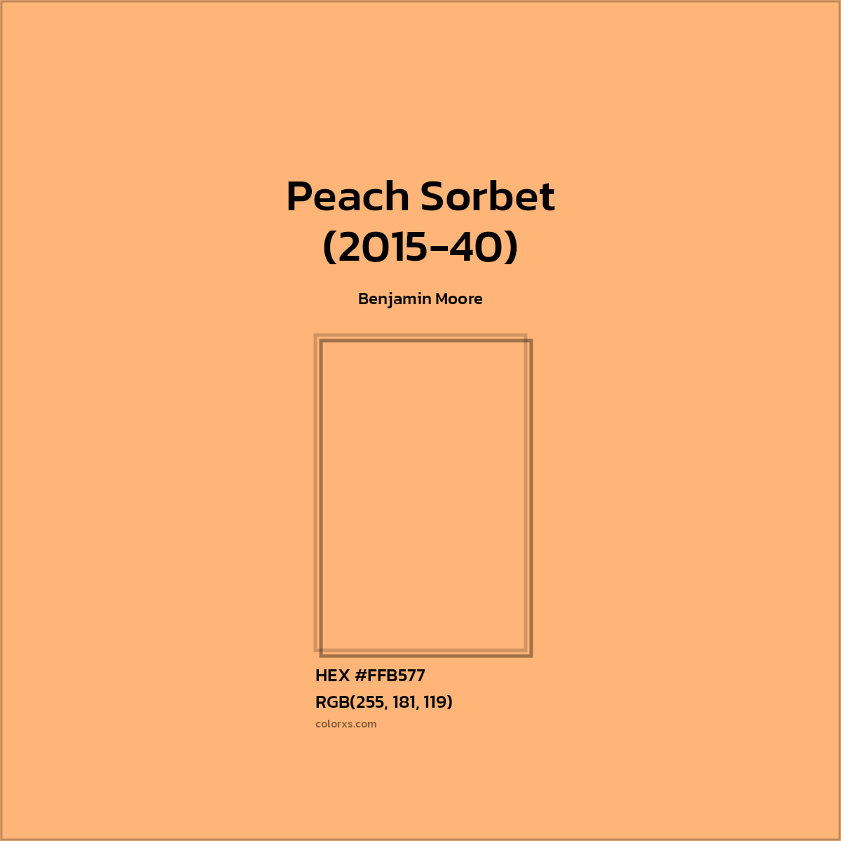HEX #FFB577 Peach Sorbet (2015-40) Paint Benjamin Moore - Color Code