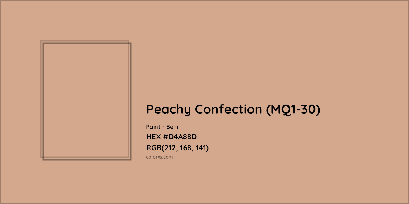 HEX #D4A88D Peachy Confection (MQ1-30) Paint Behr - Color Code