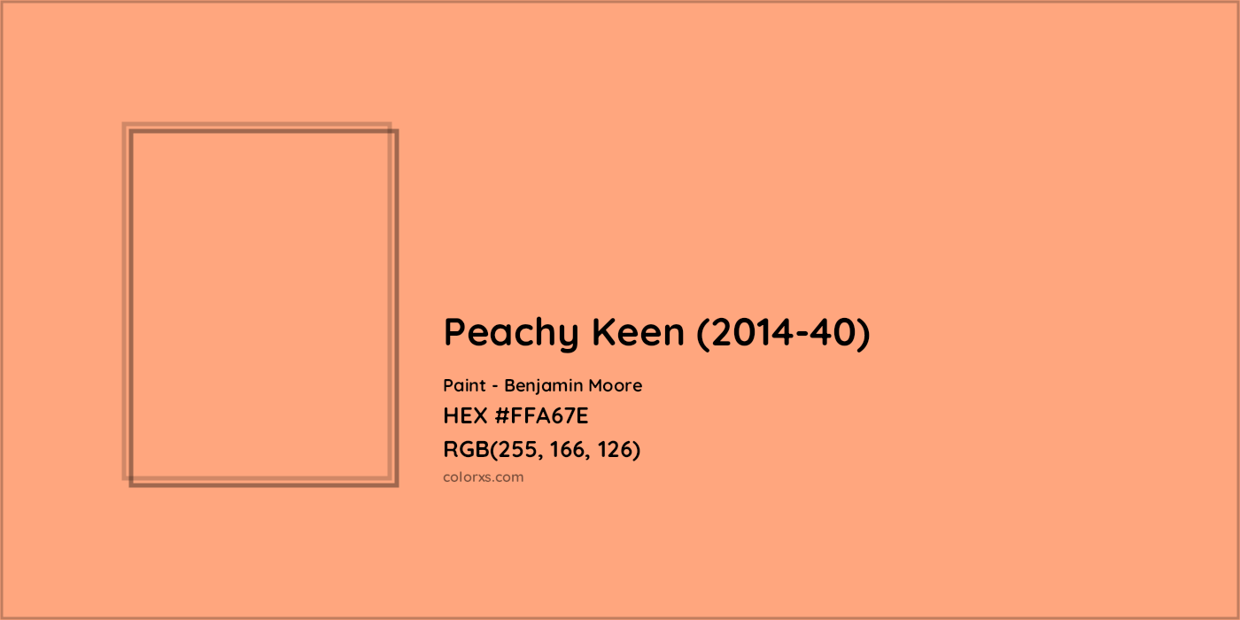 HEX #FFA67E Peachy Keen (2014-40) Paint Benjamin Moore - Color Code