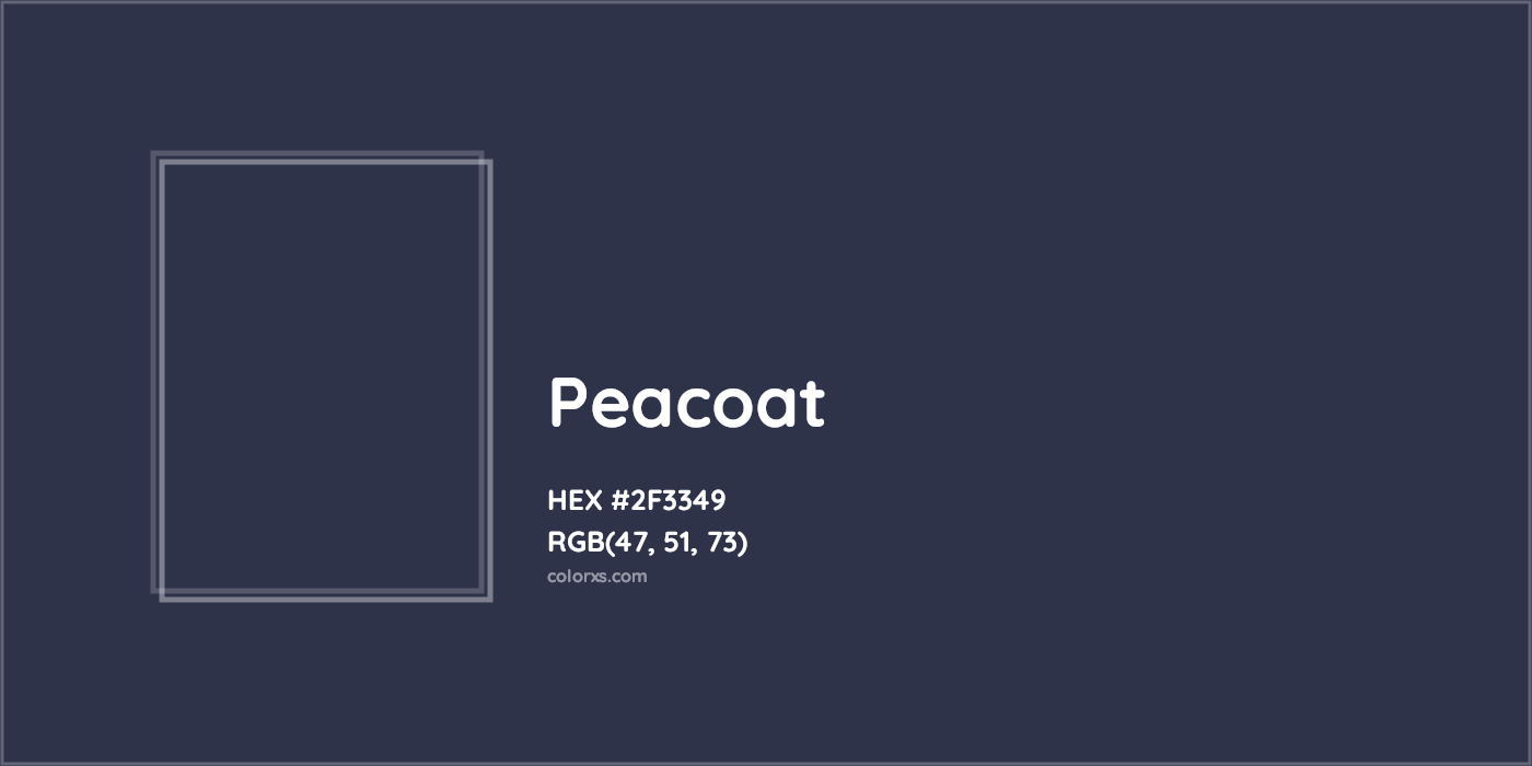 HEX #2F3349 Peacoat Other Pantone TCX - Color Code