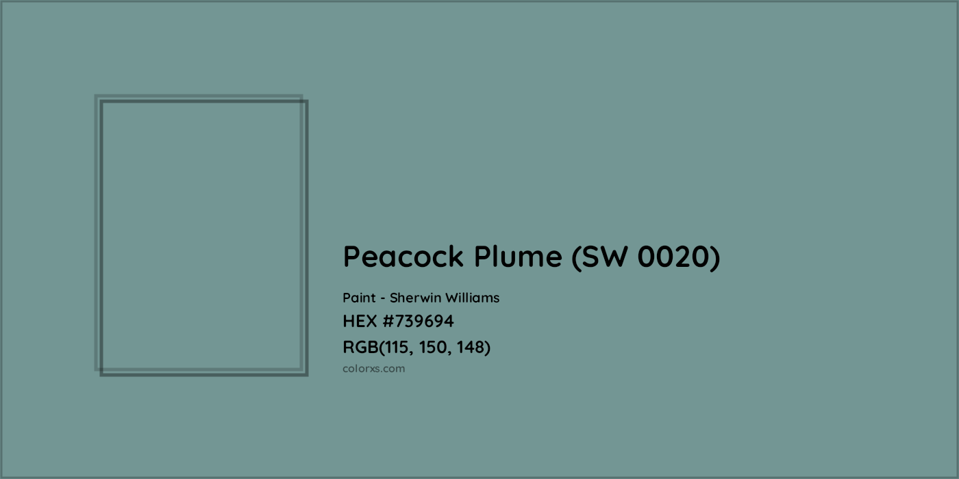 HEX #739694 Peacock Plume (SW 0020) Paint Sherwin Williams - Color Code