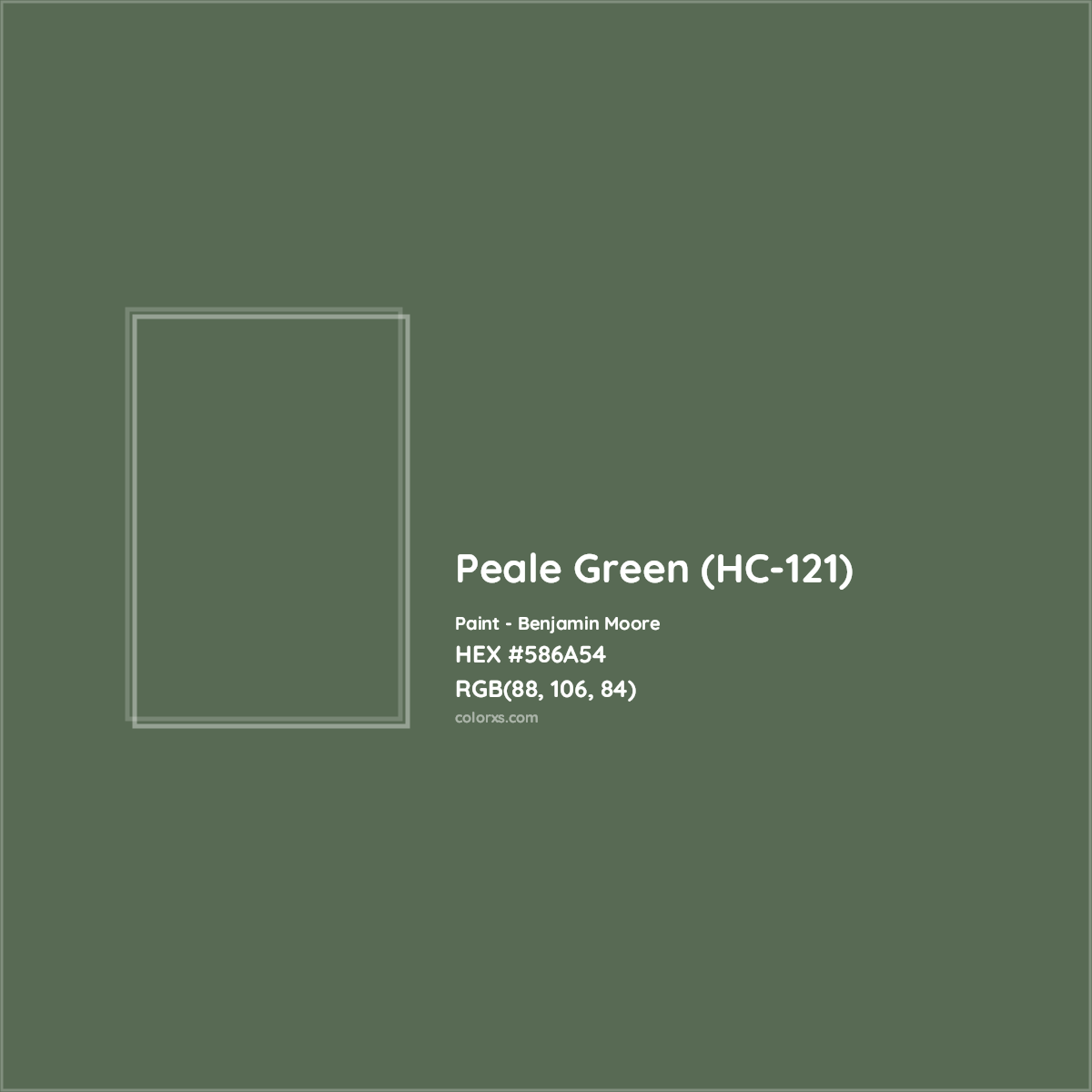 HEX #586A54 Peale Green (HC-121) Paint Benjamin Moore - Color Code