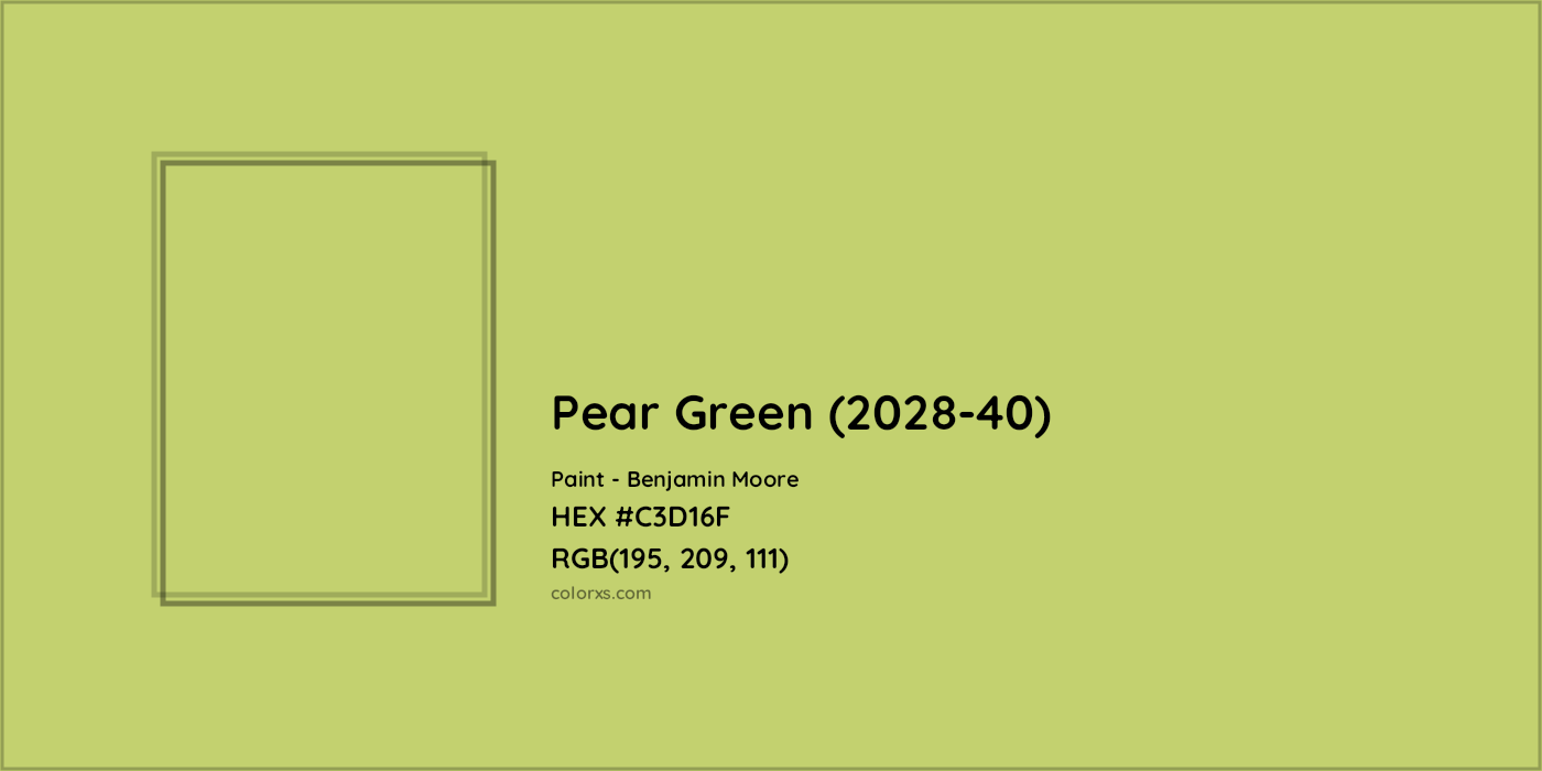 HEX #C3D16F Pear Green (2028-40) Paint Benjamin Moore - Color Code