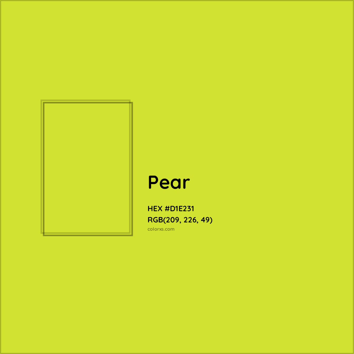 HEX #D1E231 Pear Color - Color Code