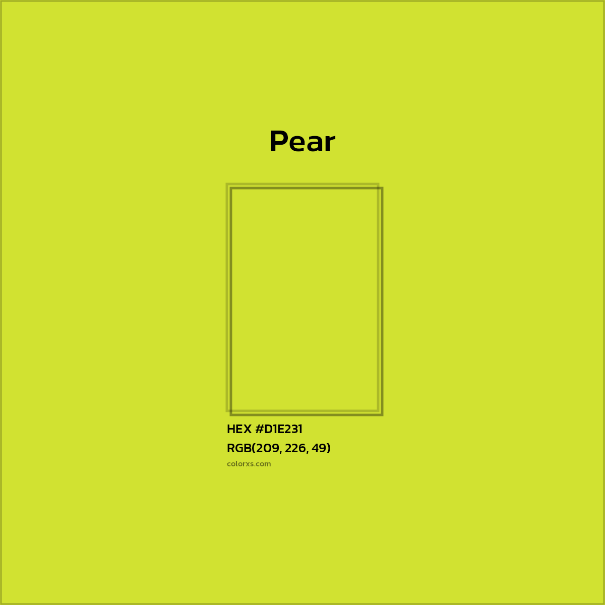 HEX #D1E231 Pear Color - Color Code