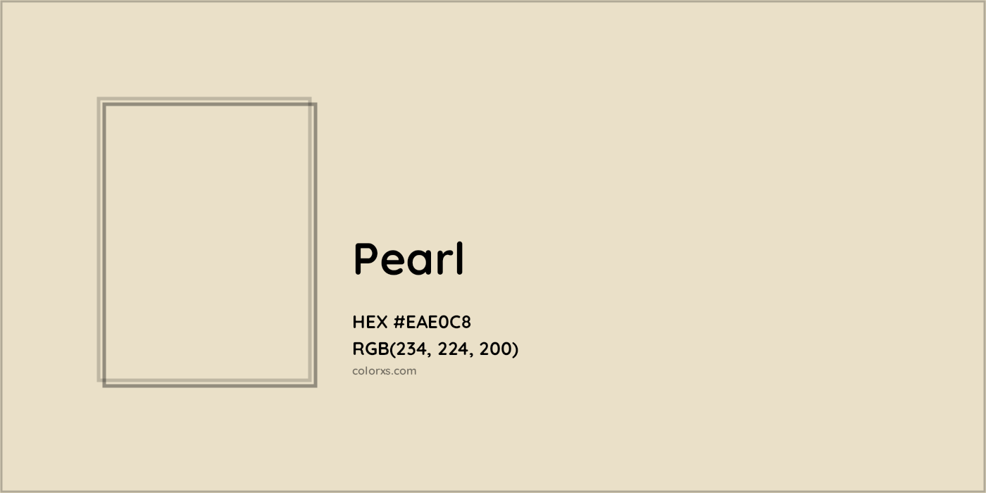 HEX #EAE0C8 Pearl Color - Color Code