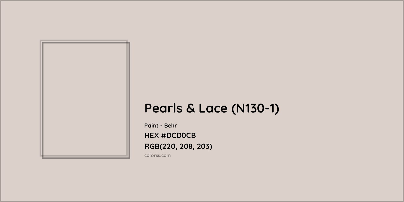 HEX #DCD0CB Pearls & Lace (N130-1) Paint Behr - Color Code