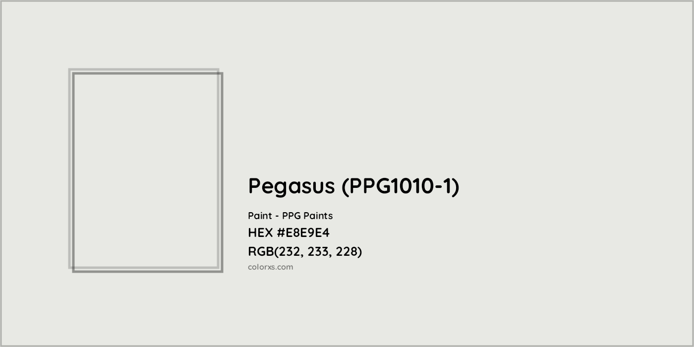 HEX #E8E9E4 Pegasus (PPG1010-1) Paint PPG Paints - Color Code