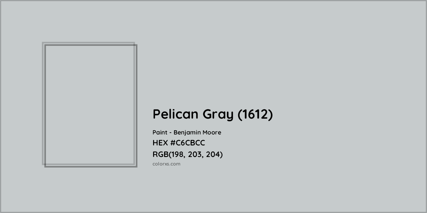 HEX #C6CBCC Pelican Gray (1612) Paint Benjamin Moore - Color Code