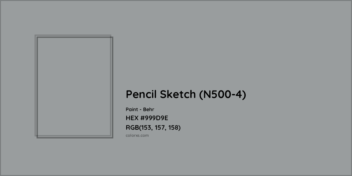 HEX #999D9E Pencil Sketch (N500-4) Paint Behr - Color Code