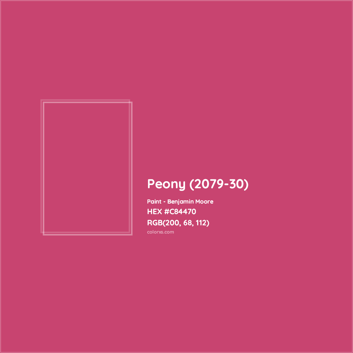 HEX #C84470 Peony (2079-30) Paint Benjamin Moore - Color Code