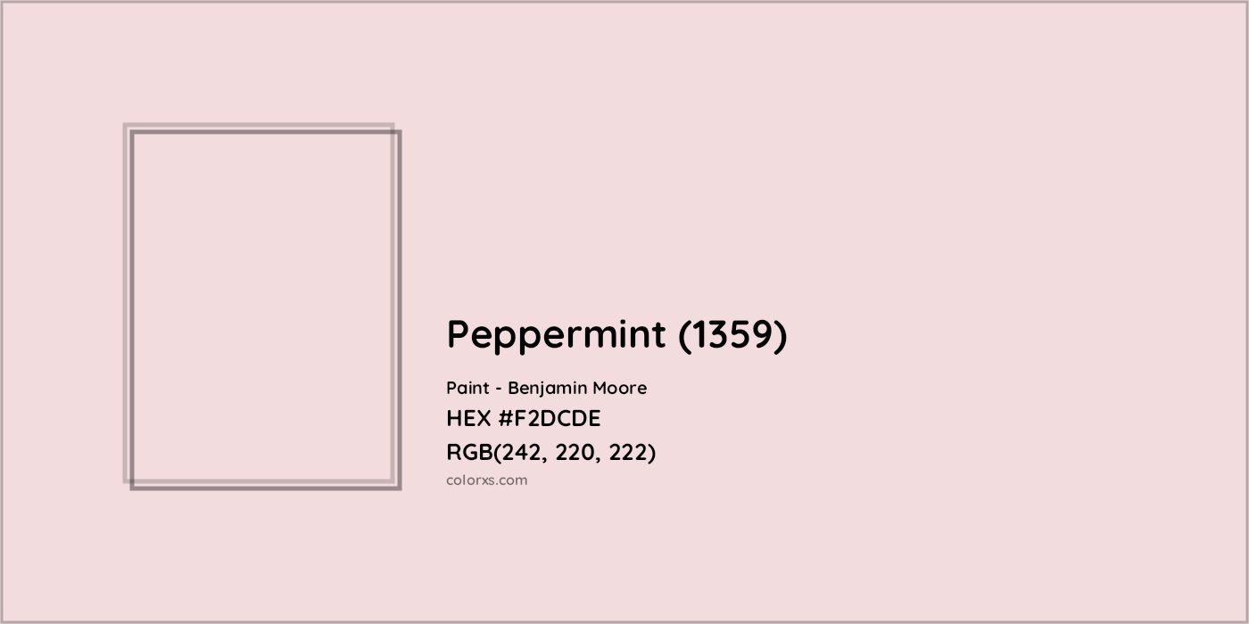 HEX #F2DCDE Peppermint (1359) Paint Benjamin Moore - Color Code