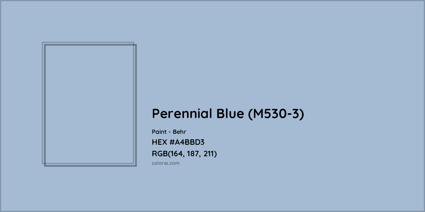 HEX #A4BBD3 Perennial Blue (M530-3) Paint Behr - Color Code