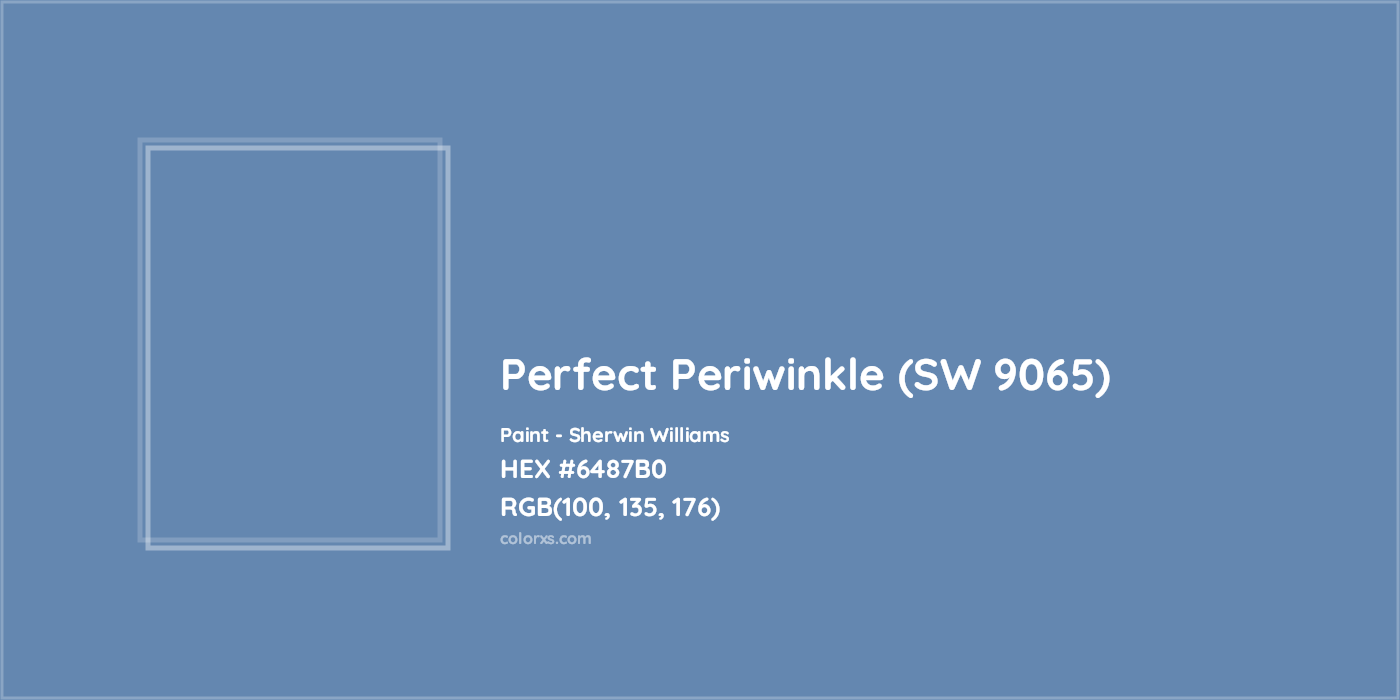 HEX #6487B0 Perfect Periwinkle (SW 9065) Paint Sherwin Williams - Color Code