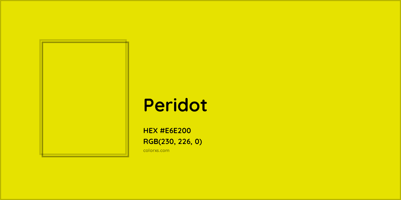 HEX #E6E200 Peridot Color - Color Code