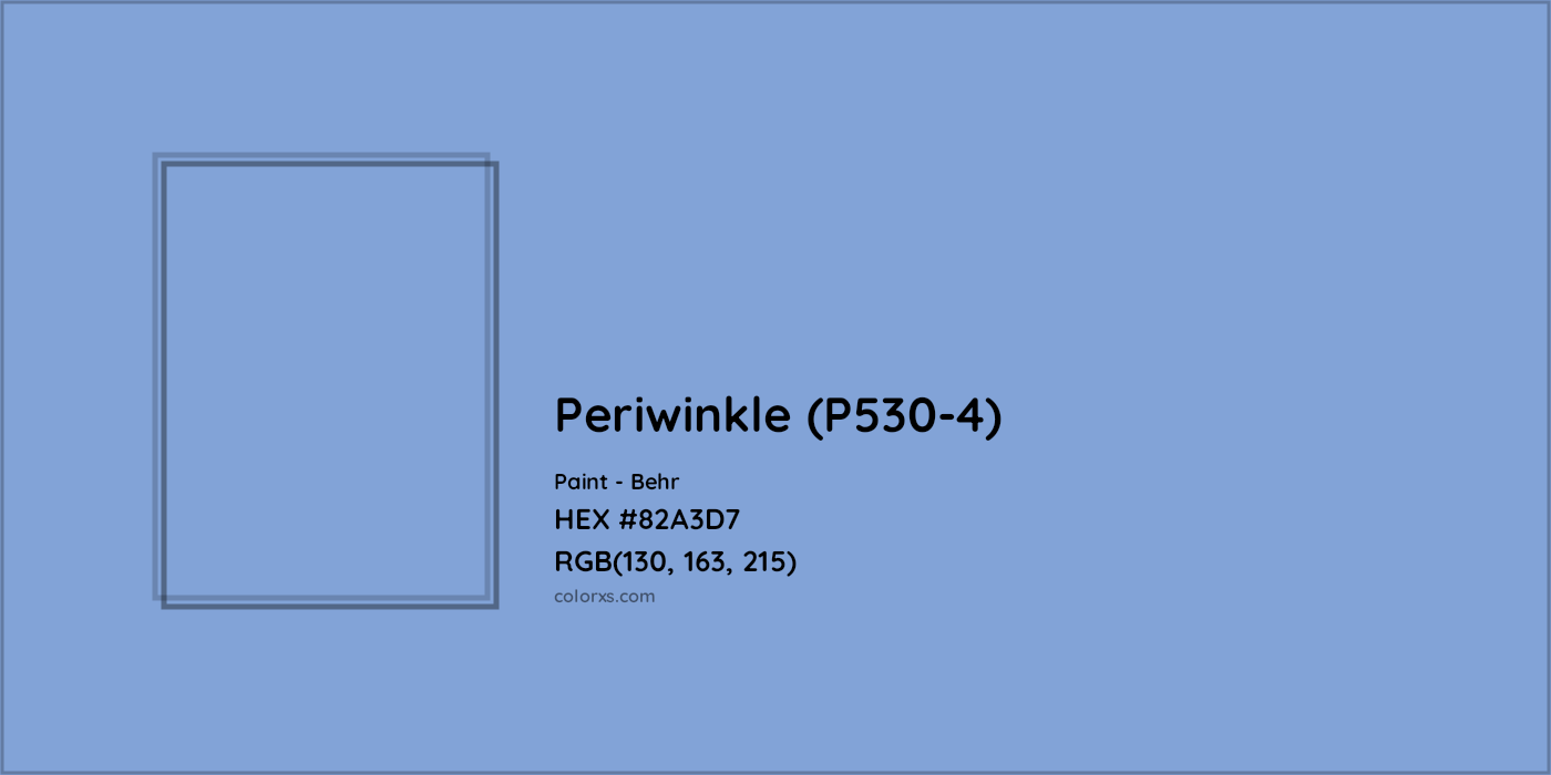 HEX #82A3D7 Periwinkle (P530-4) Paint Behr - Color Code