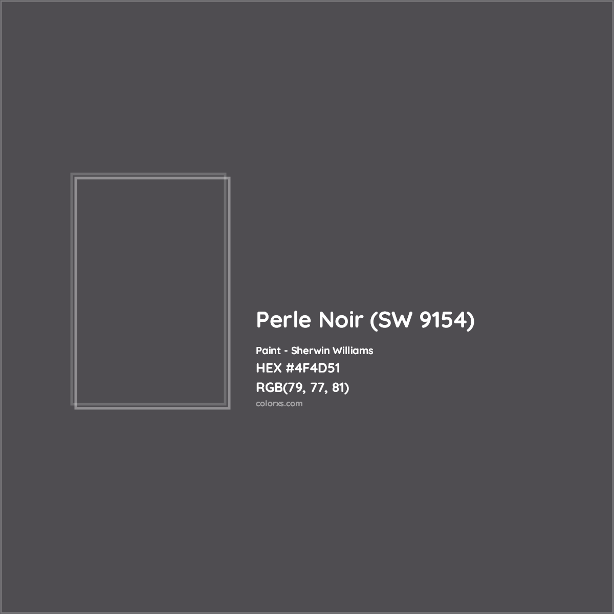 HEX #4F4D51 Perle Noir (SW 9154) Paint Sherwin Williams - Color Code