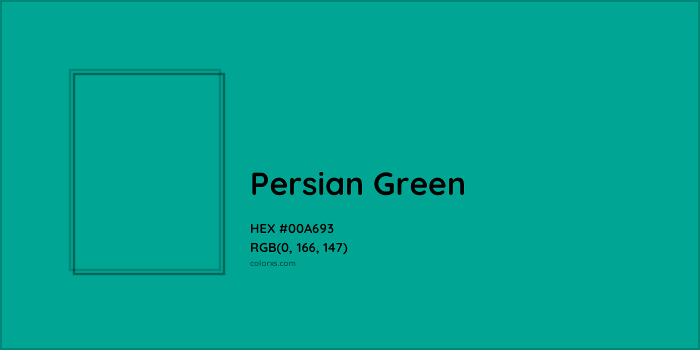 HEX #00A693 Persian Green Color - Color Code