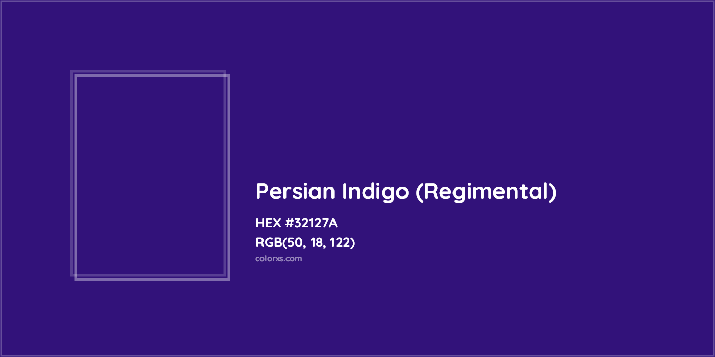HEX #32127A Persian Indigo (Regimental) Color - Color Code