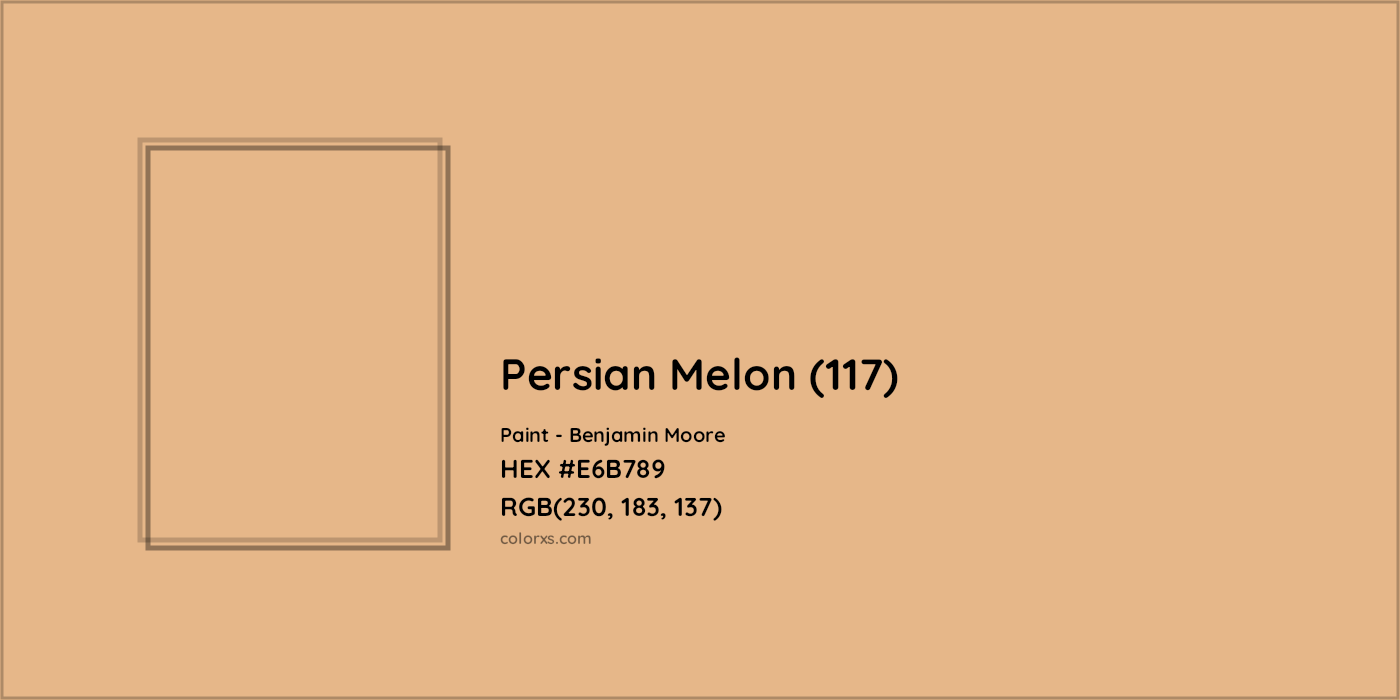 HEX #E6B789 Persian Melon (117) Paint Benjamin Moore - Color Code