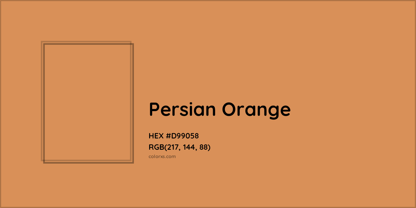 HEX #D99058 Persian Orange Color - Color Code
