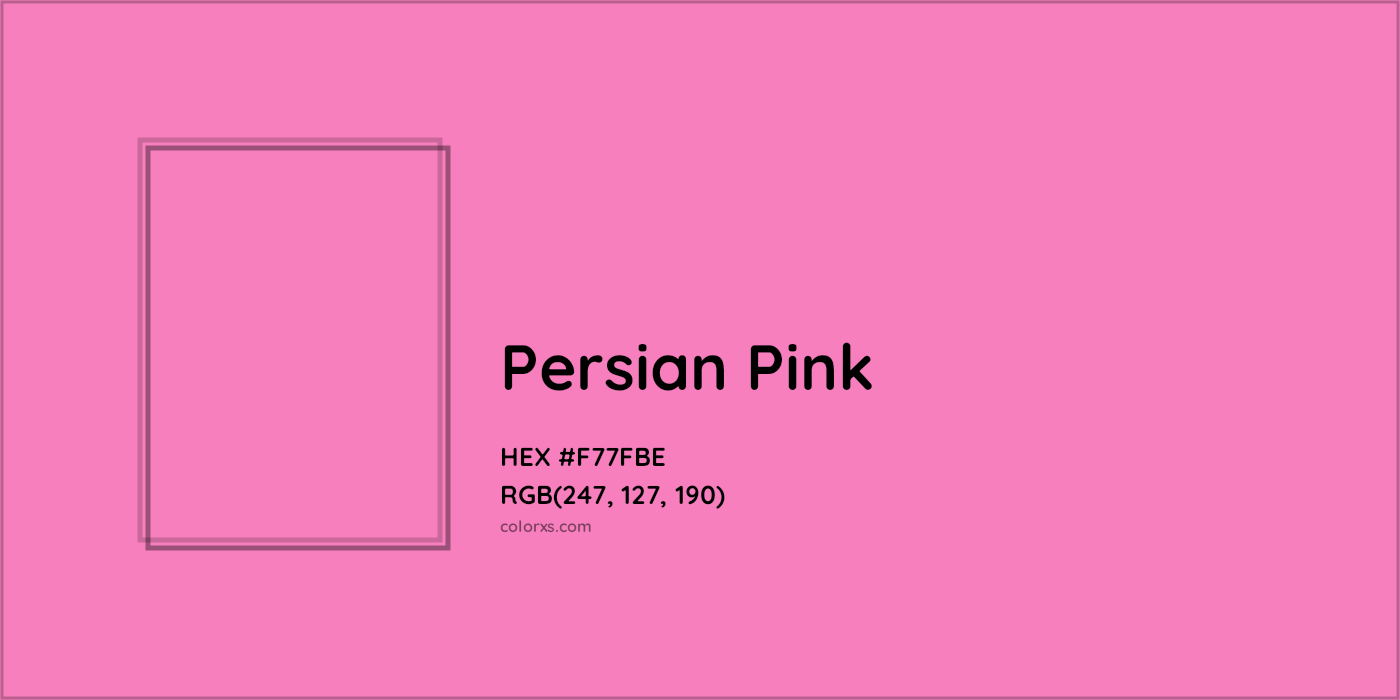 HEX #F77FBE Persian Pink Color - Color Code
