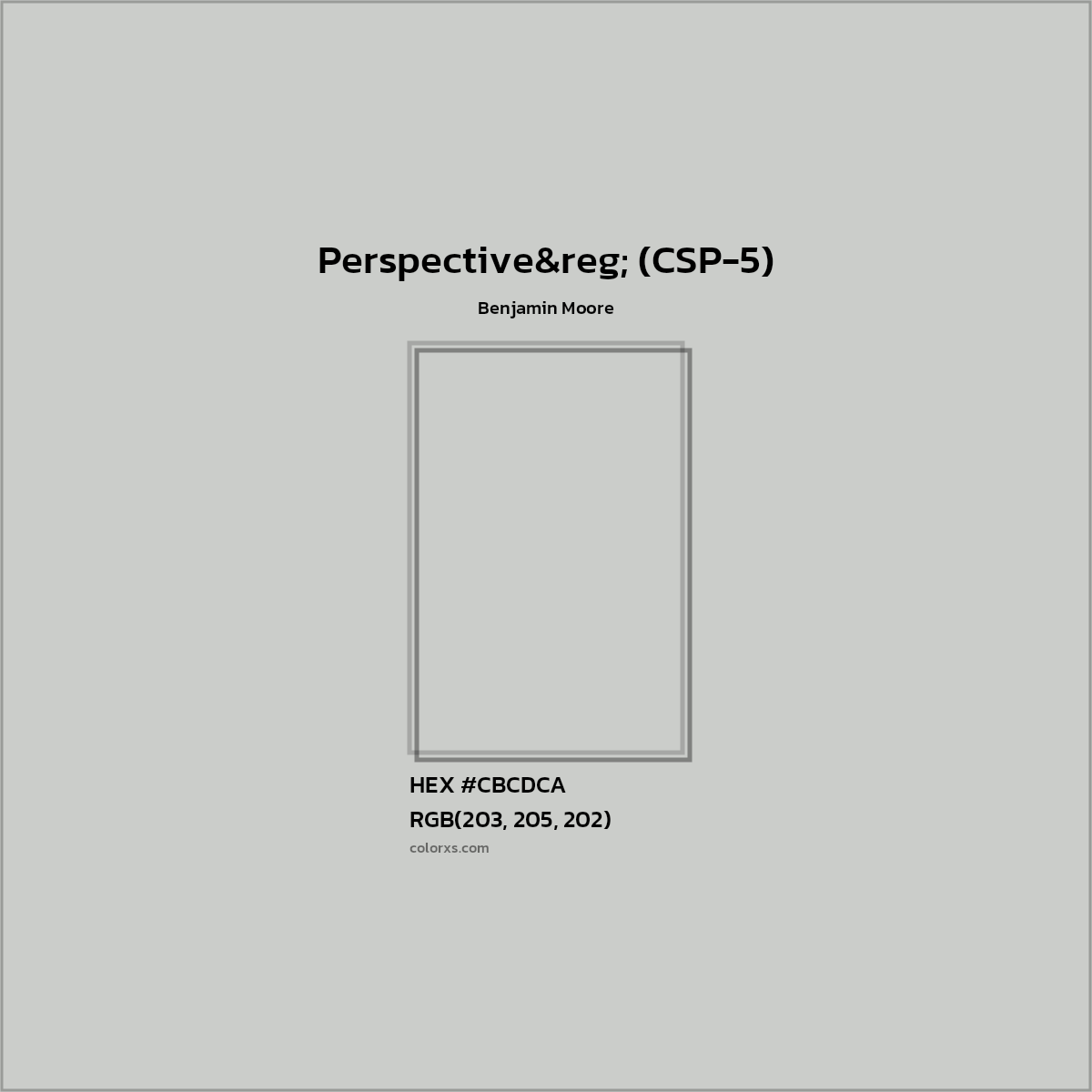 HEX #CBCDCA Perspective&reg; (CSP-5) Paint Benjamin Moore - Color Code