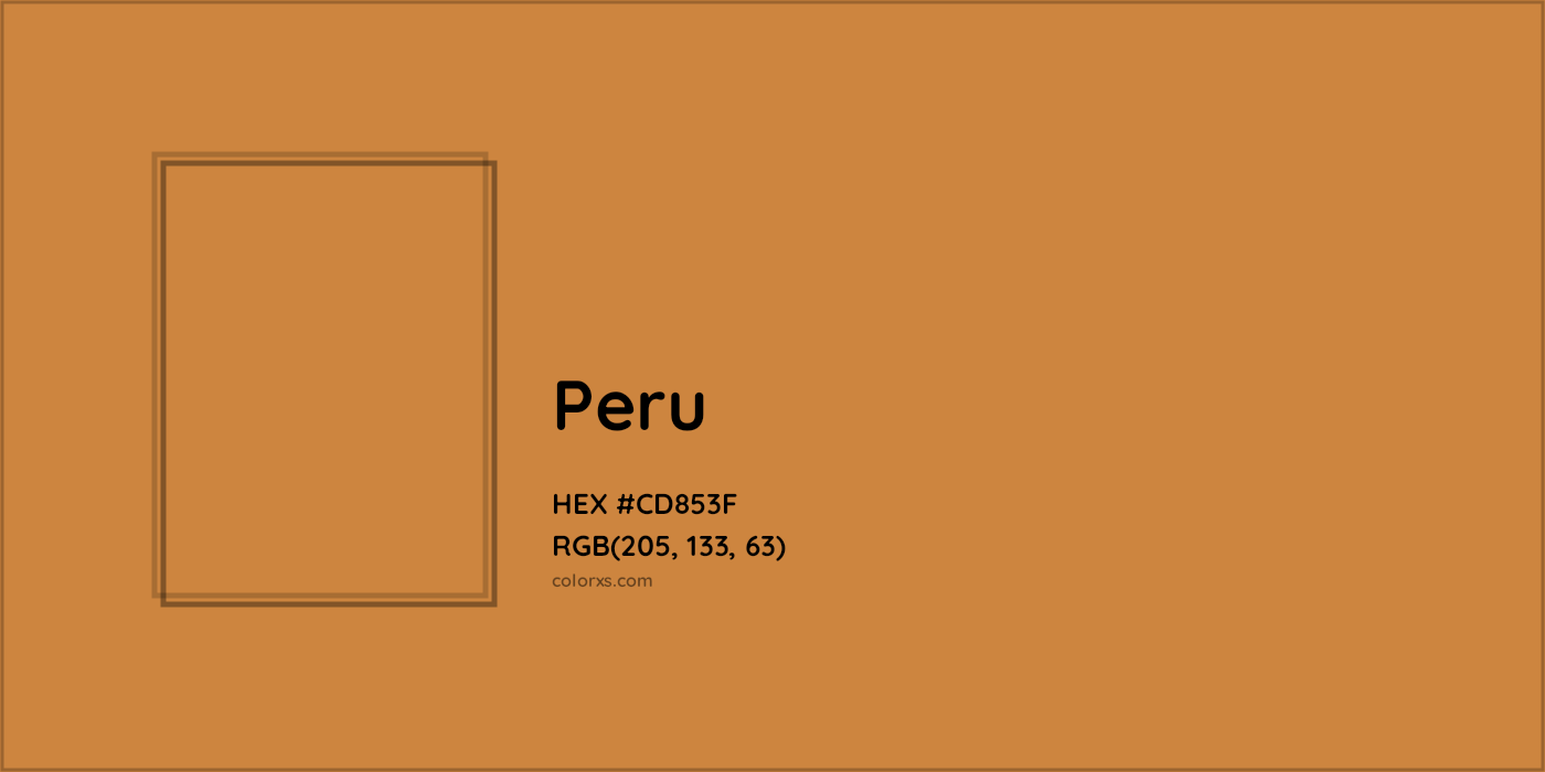 HEX #CD853F Peru Color - Color Code
