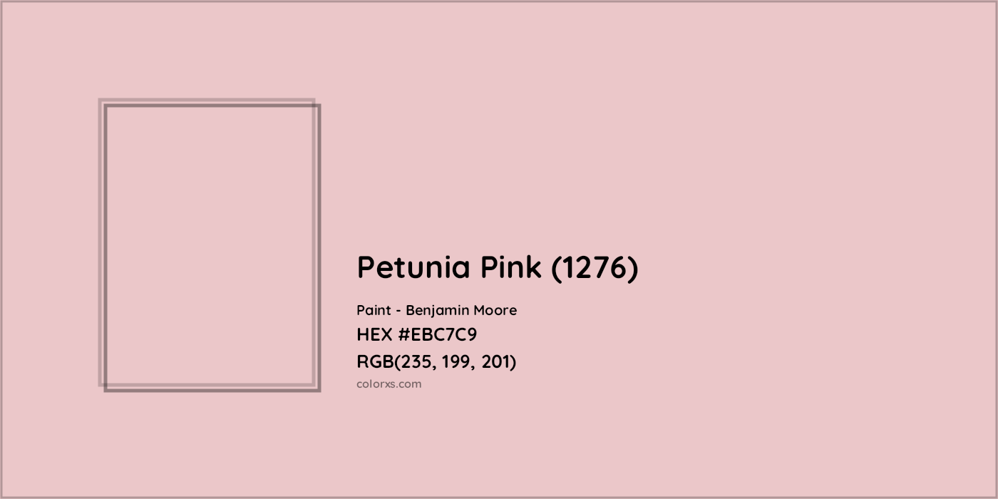 HEX #EBC7C9 Petunia Pink (1276) Paint Benjamin Moore - Color Code