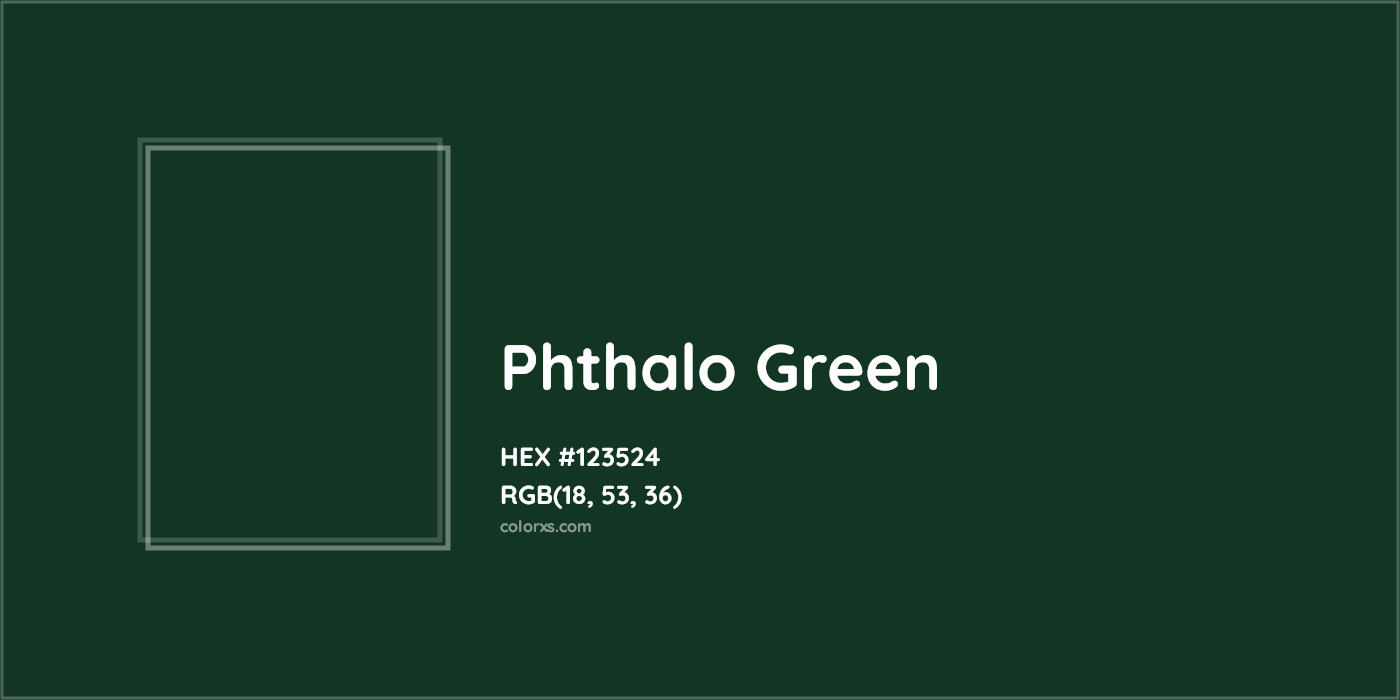 HEX #123524 Phthalo Green Color - Color Code