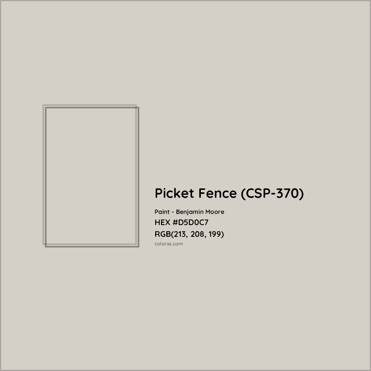 HEX #D5D0C7 Picket Fence (CSP-370) Paint Benjamin Moore - Color Code
