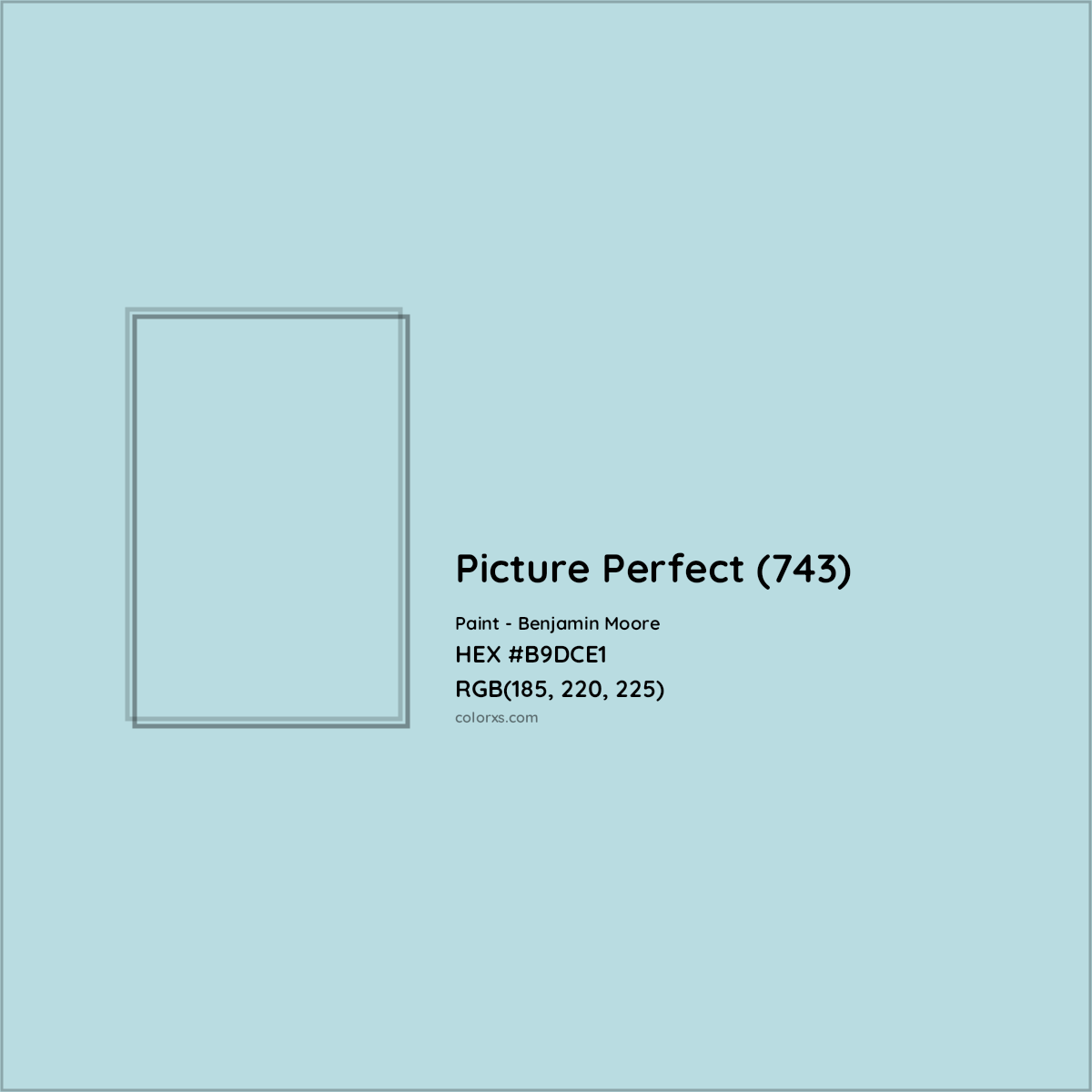 HEX #B9DCE1 Picture Perfect (743) Paint Benjamin Moore - Color Code