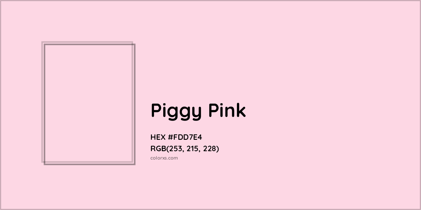 HEX #FDD7E4 Piggy Pink Color Crayola Crayons - Color Code