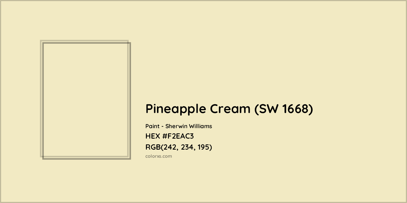 HEX #F2EAC3 Pineapple Cream (SW 1668) Paint Sherwin Williams - Color Code