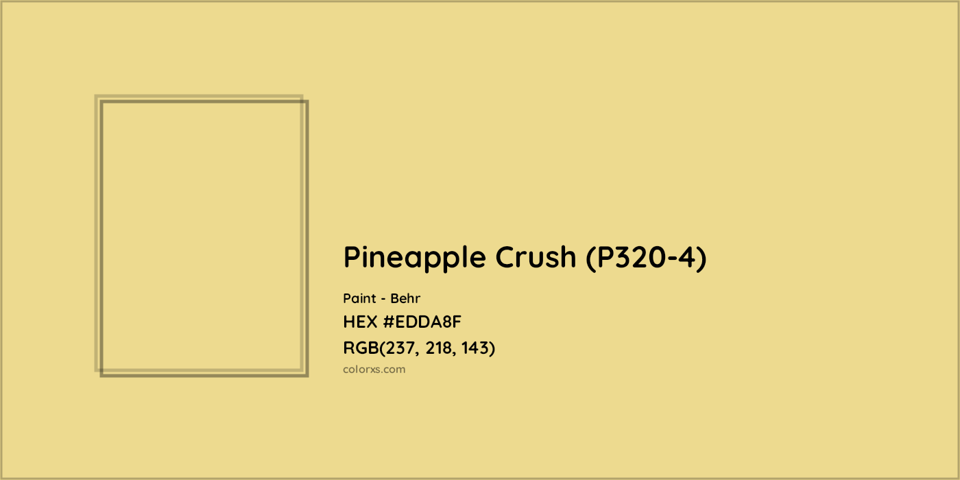 HEX #EDDA8F Pineapple Crush (P320-4) Paint Behr - Color Code