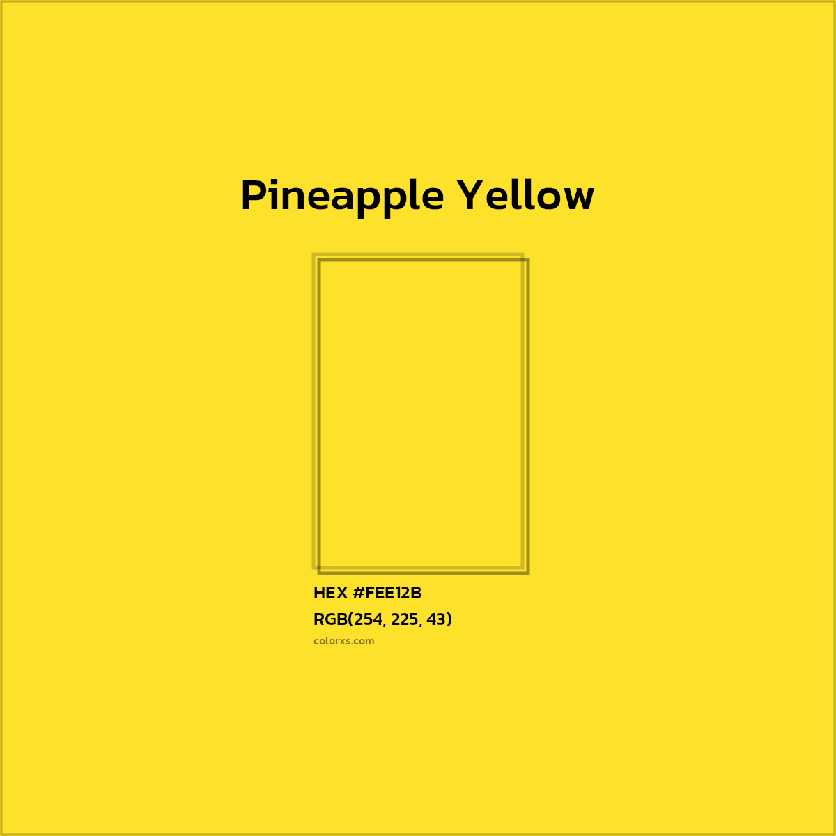 HEX #FEE12B Pineapple Yellow Other - Color Code