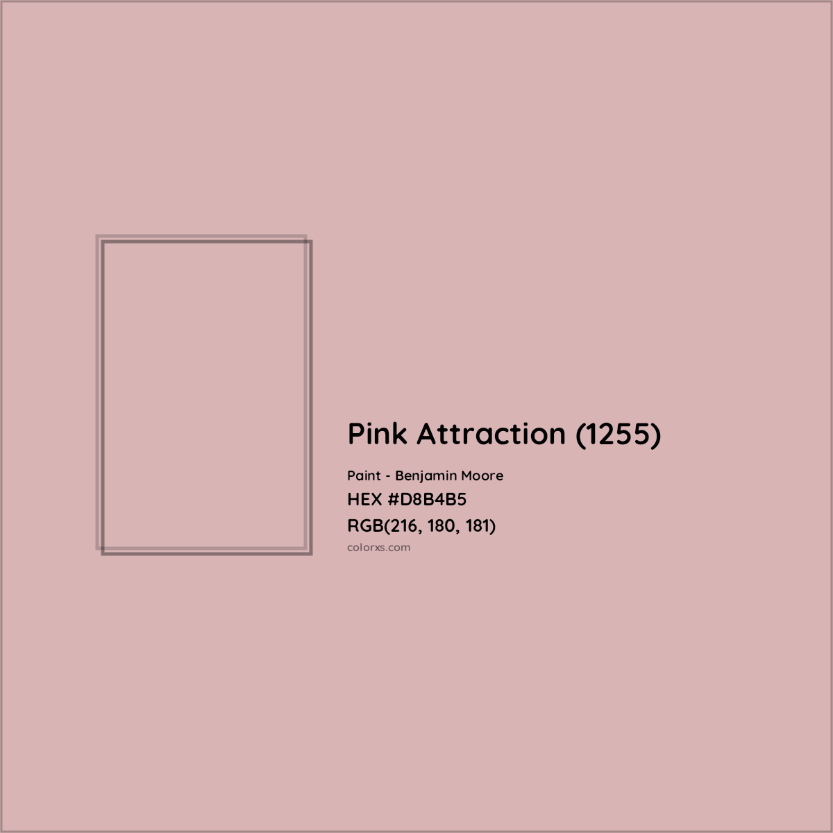 HEX #D8B4B5 Pink Attraction (1255) Paint Benjamin Moore - Color Code