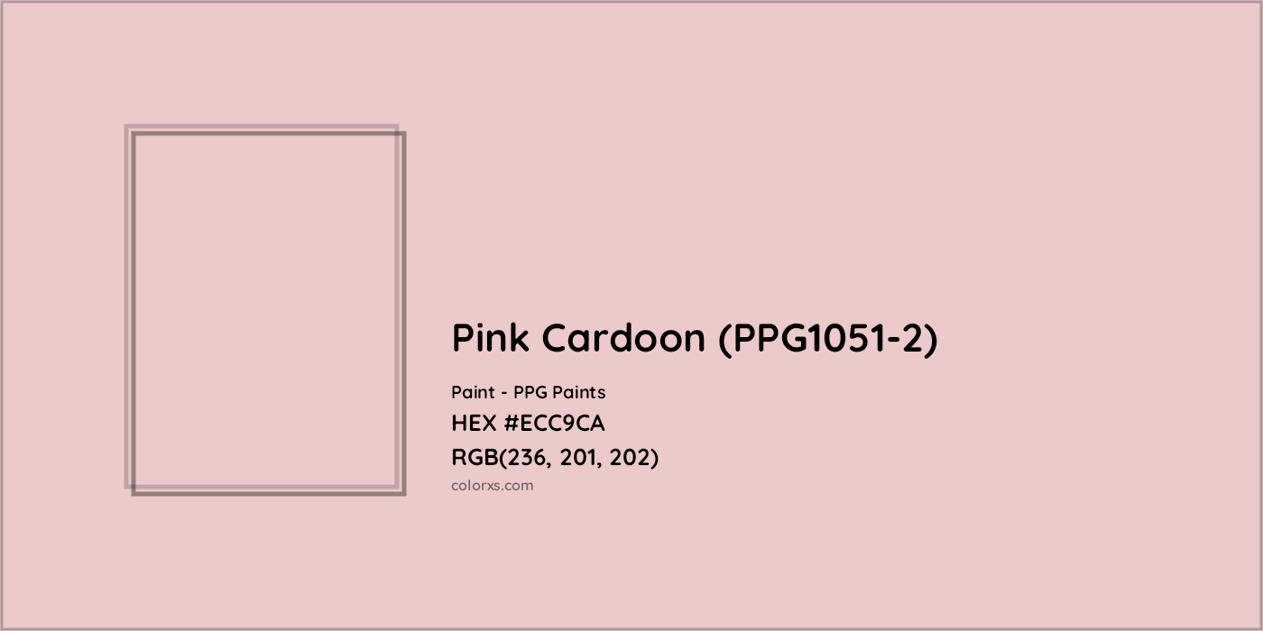 HEX #ECC9CA Pink Cardoon (PPG1051-2) Paint PPG Paints - Color Code