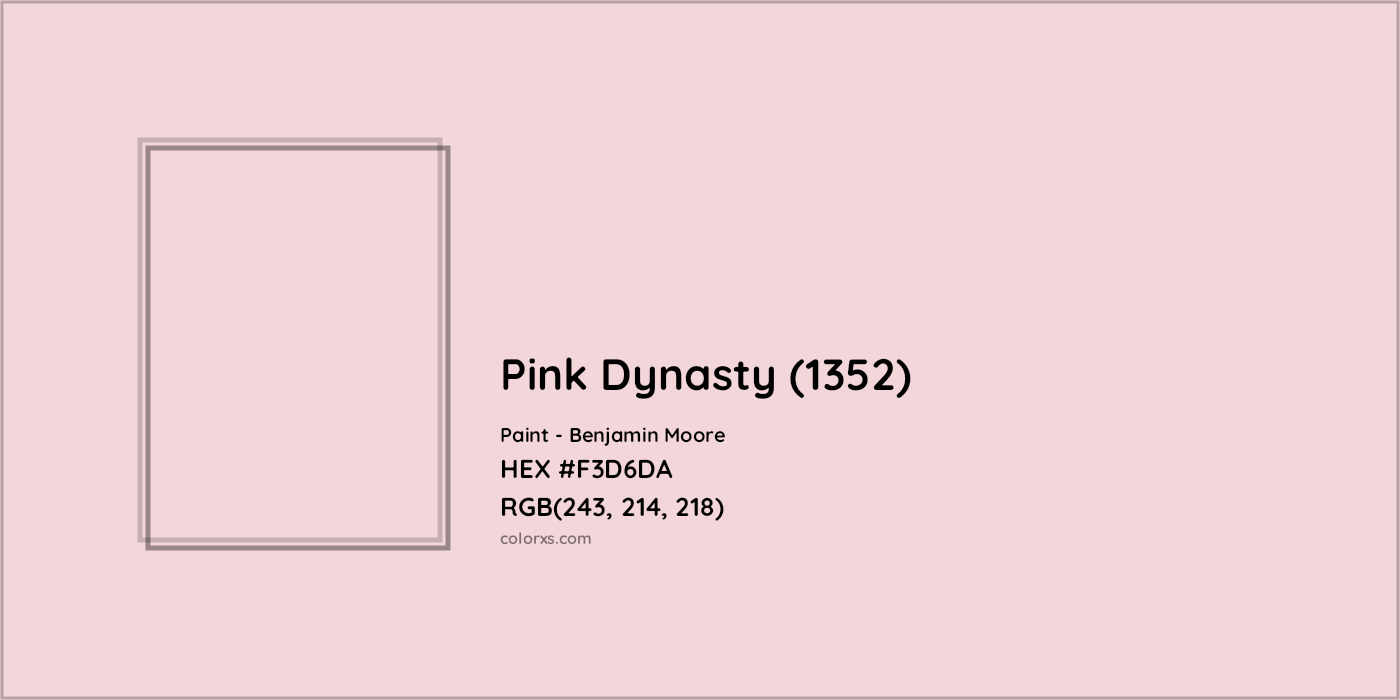 HEX #F3D6DA Pink Dynasty (1352) Paint Benjamin Moore - Color Code