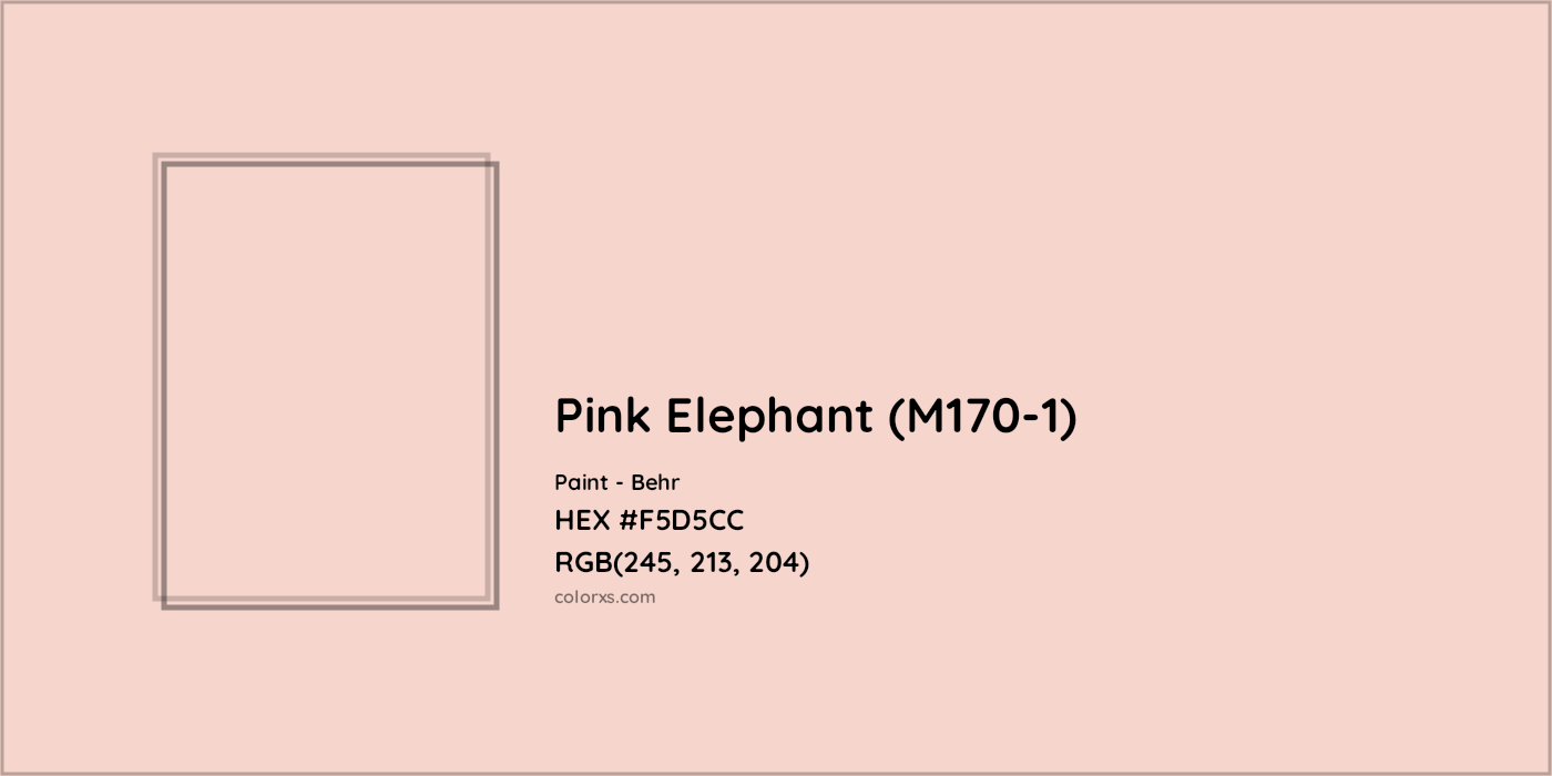 HEX #F5D5CC Pink Elephant (M170-1) Paint Behr - Color Code