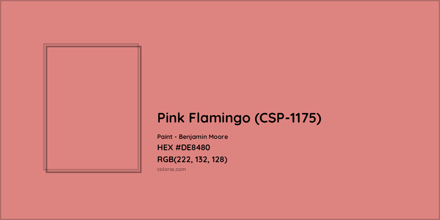 HEX #DE8480 Pink Flamingo (CSP-1175) Paint Benjamin Moore - Color Code