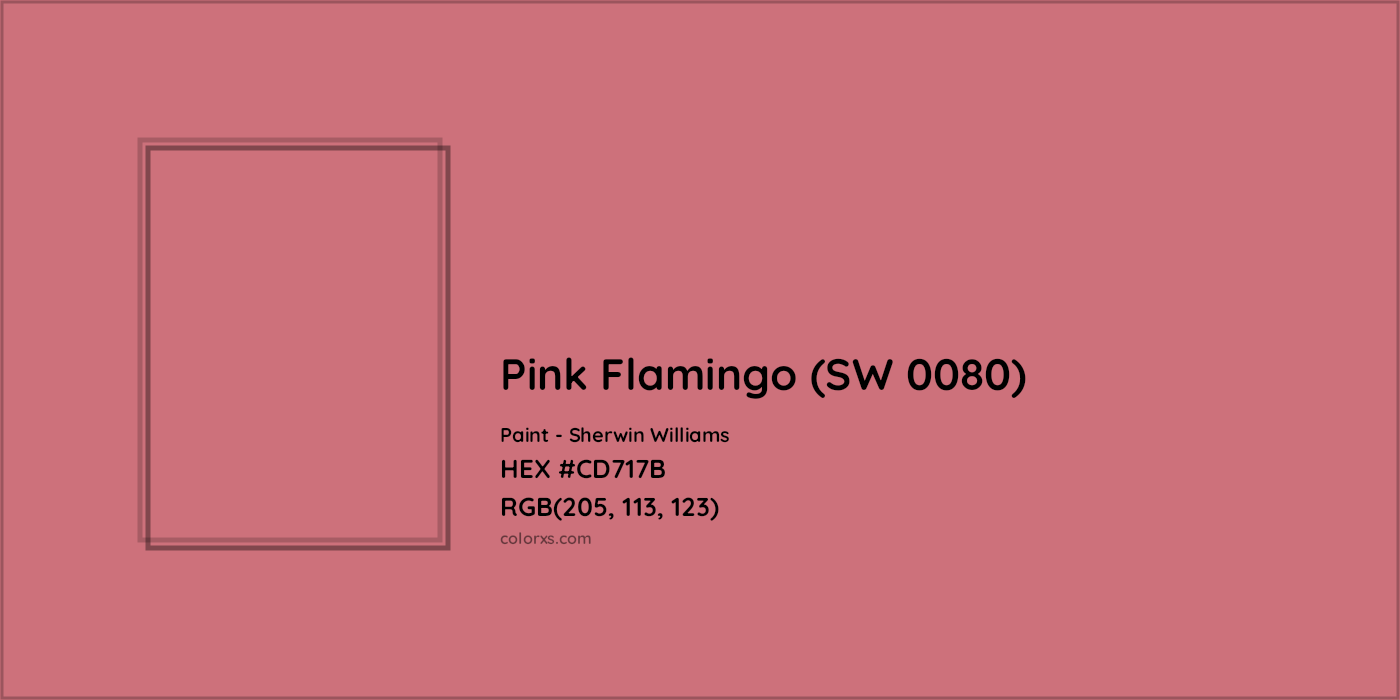 HEX #CD717B Pink Flamingo (SW 0080) Paint Sherwin Williams - Color Code