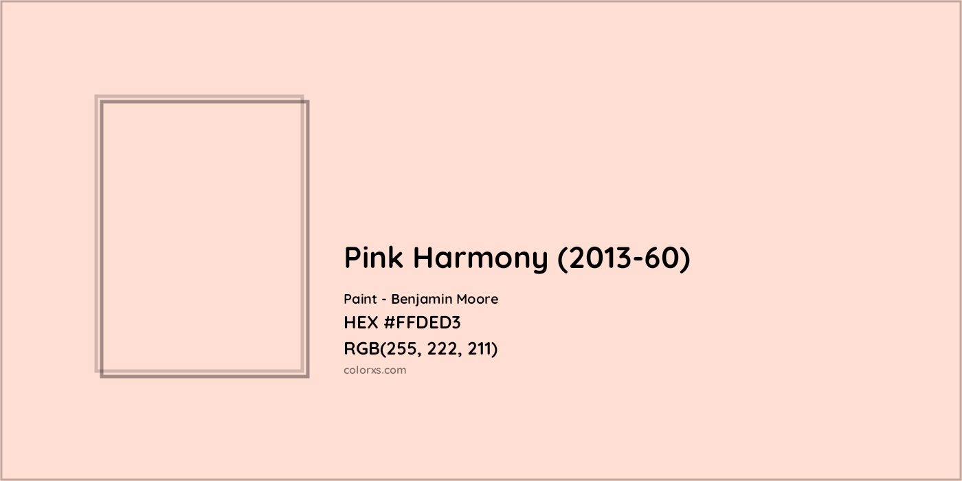HEX #FFDED3 Pink Harmony (2013-60) Paint Benjamin Moore - Color Code